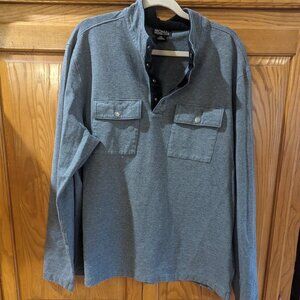 Men's Michael Kors XXL Gray Quarter-Snap Long Sleeve